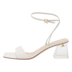 Gianvito Rossi Sandali Cosmic in pelle bianca taglia 39