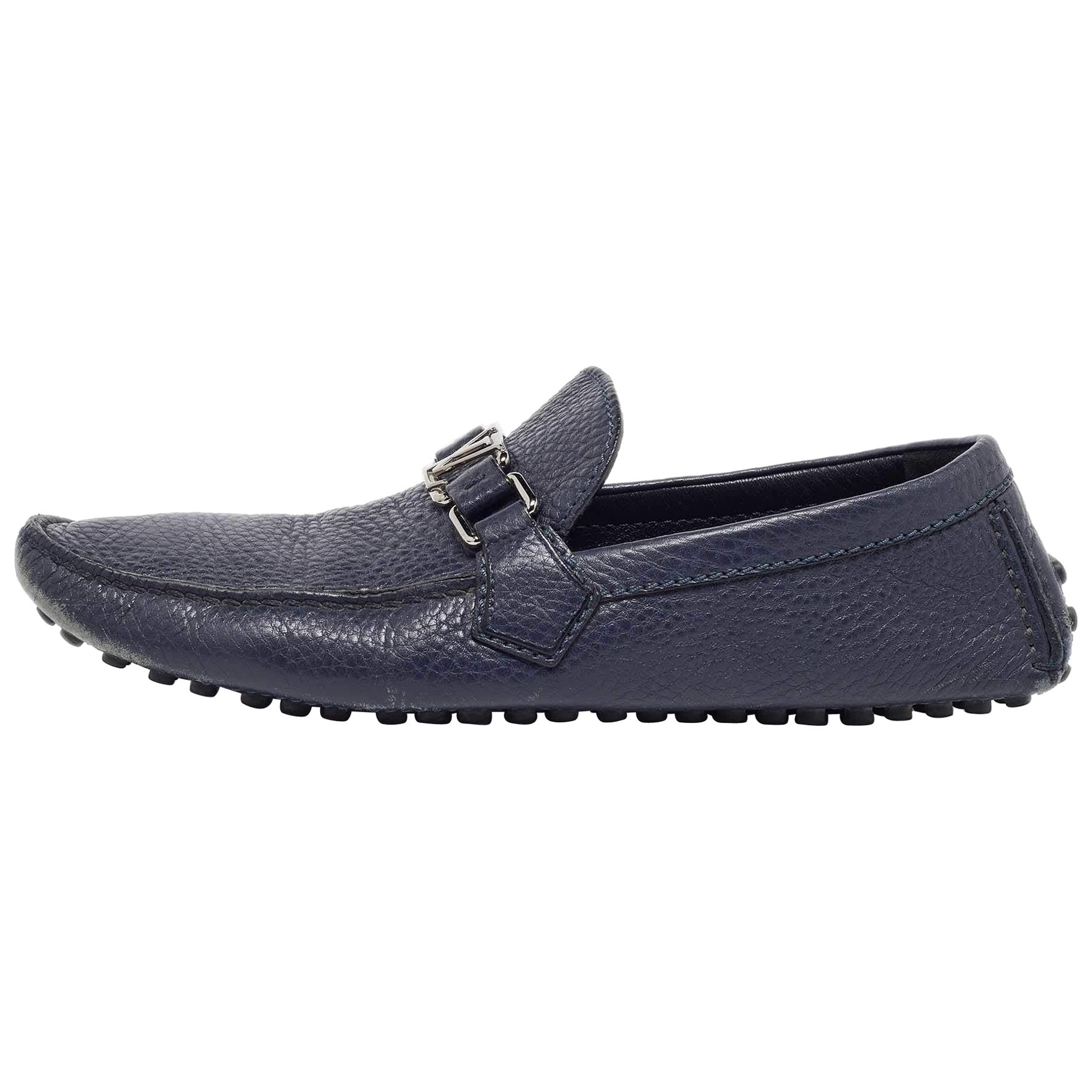 Louis Vuitton - Mocassins Hockenheim en cuir bleu marine, taille 41.5