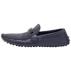 Louis Vuitton - Mocassini Hockenheim in pelle blu navy - Taglia 41.5