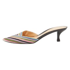 Sergio Rossi - Mules à rayures multicolores, taille 38,5