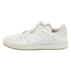 Louis Vuitton - Scarpe da ginnastica in pelle bianca Rivoli Lace Up Taglia 42,5