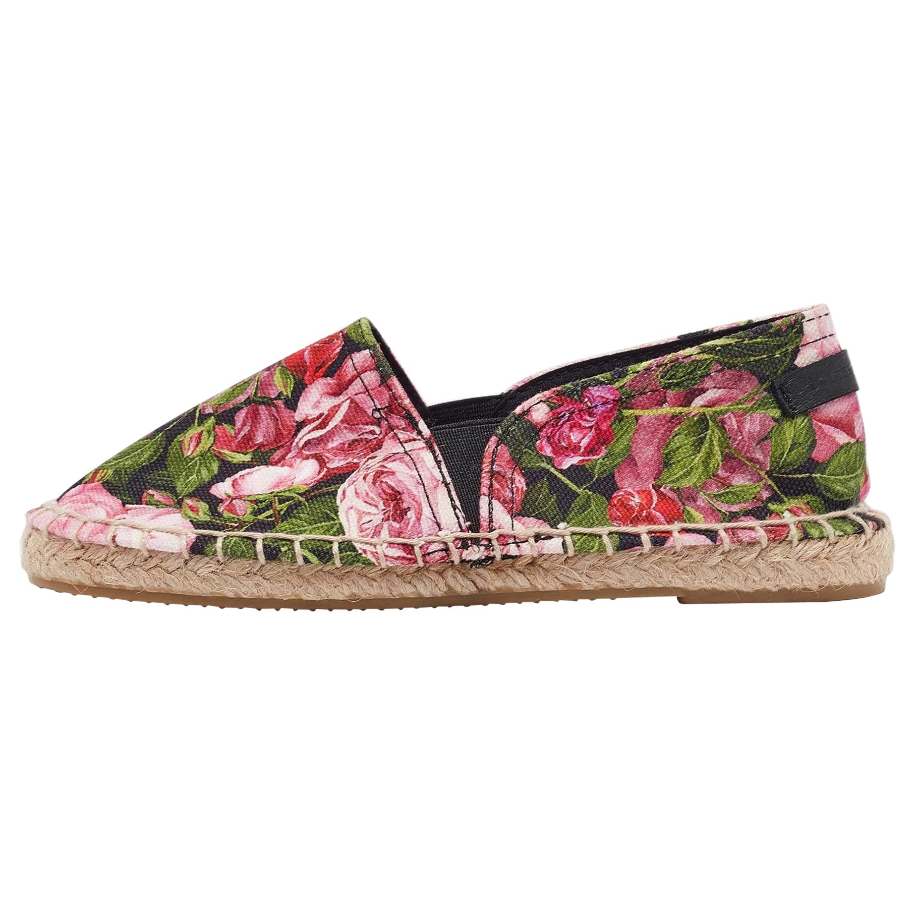 Dolce & Gabbana Tricolor Floral Print Canvas Espadrille Flats Size 31 (Kids)