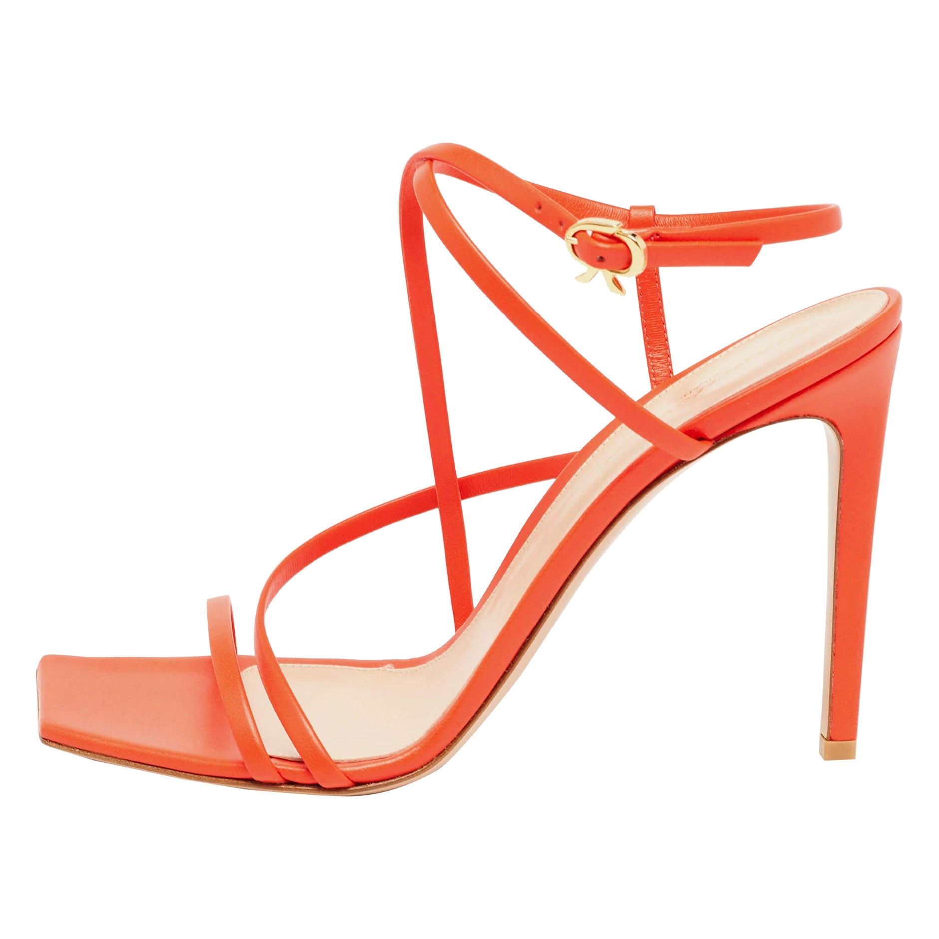 Gianvito Rossi Sandali Manilla in pelle rosso papavero taglia 39