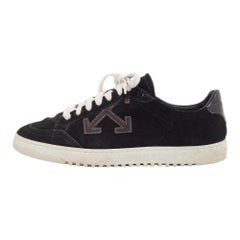 Off-White Zapatillas Vulcanizadas Piel y Gamuza Negras Talla 41
