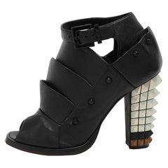 Fendi Stivali Polifonia in pelle nera misura 36,5