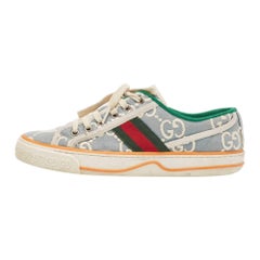 Gucci Blue/White GG Canvas Tennis 1977 Sneakers Size 38