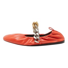 Stella McCartney Falabella Soft Ballettschuhe aus orangefarbenem Kunstleder Falabella Größe 36