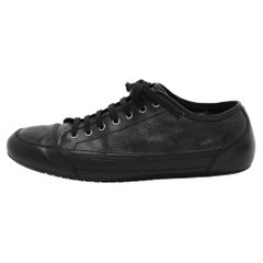 Louis Vuitton - Scarpe da ginnastica basse in tela e pelle Damier Graphite Nero Taglia 43