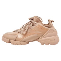 Dior Beige PVC und Neopren D-Connect Turnschuhe Größe 37,5