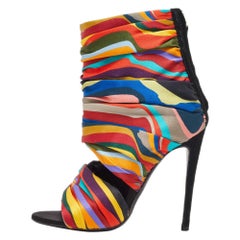 Giuseppe Zanotti Multicolor Satin Open Toe Sandals Size 36