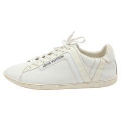 Louis Vuitton - Scarpe da ginnastica basse in pelle bianca taglia 42.5