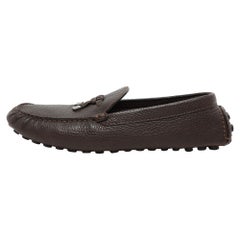Louis Vuitton - Mocassini con fiocco in pelle marrone misura 44