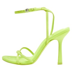 Alexander Wang - Sandales à lanières de cheville Dahlia en tissu vert fluo - Taille 40