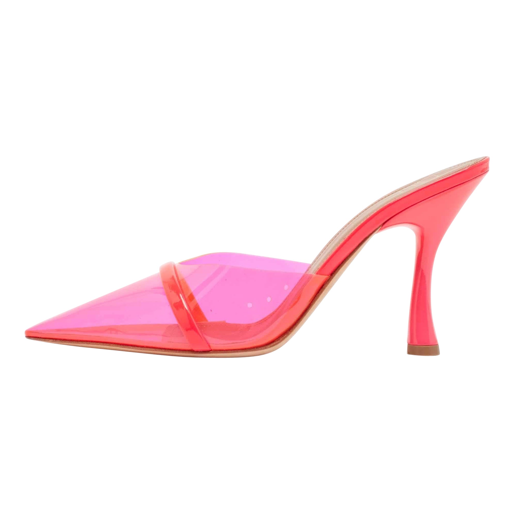 Malone Souliers Sandali Joella in vernice e PVC rosa neon taglia 38 in vendita