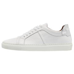 Malone Souliers, pelle bianca, Musa, scarpe da ginnastica con lacci, misura 40,5