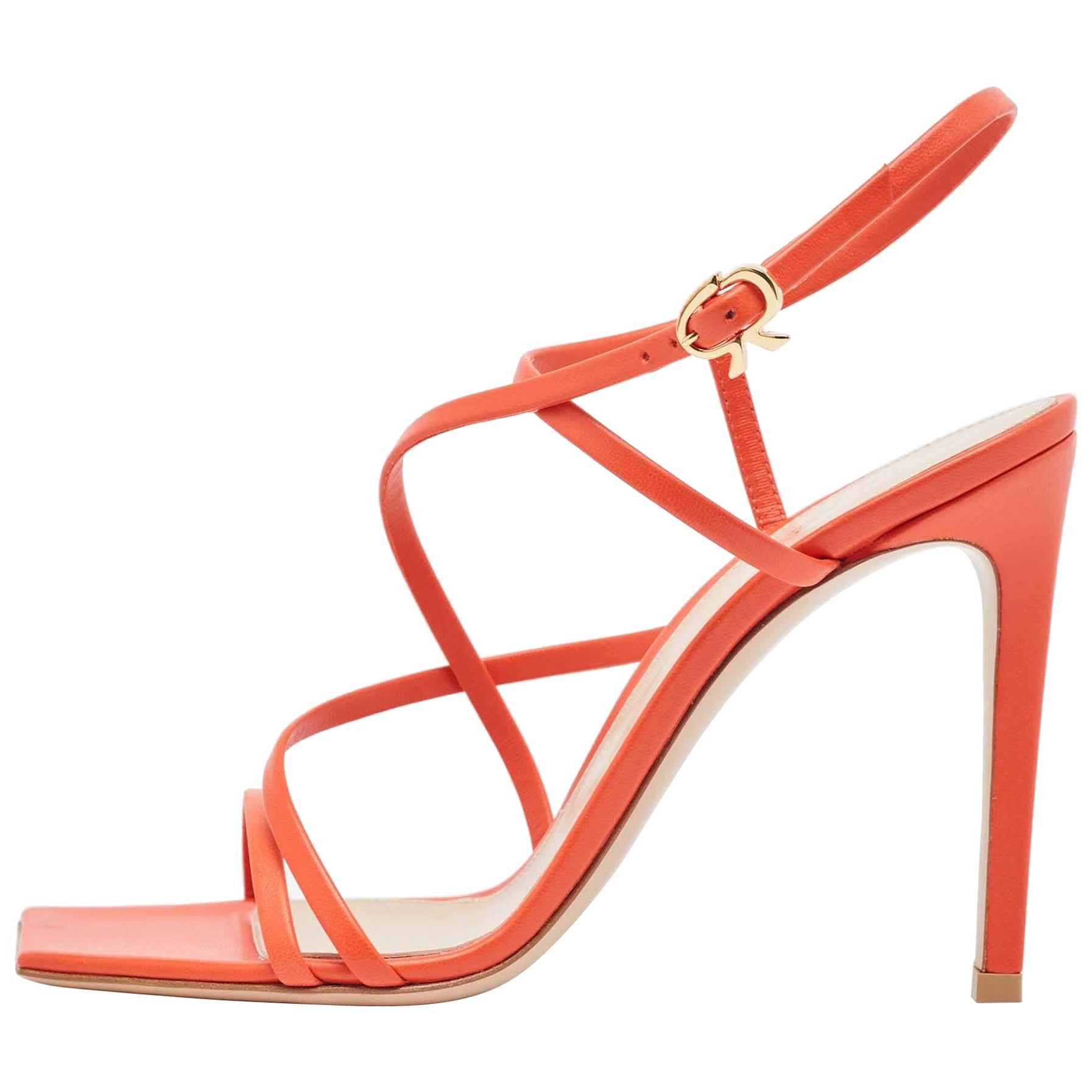 Gianvito Rossi - Sandales Manilla à lanières en cuir rouge, taille 39
