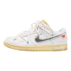 Off-White x Nike White Canvas and Leather Lot 1 Sneakers Size 43