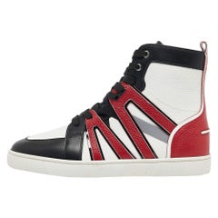 Christian Louboutin Multicolor Leather High Top Sneakers Size 42.5