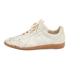 Maison Martin Margiela Grey Nubuck Leather Replica Sneakers Size 44