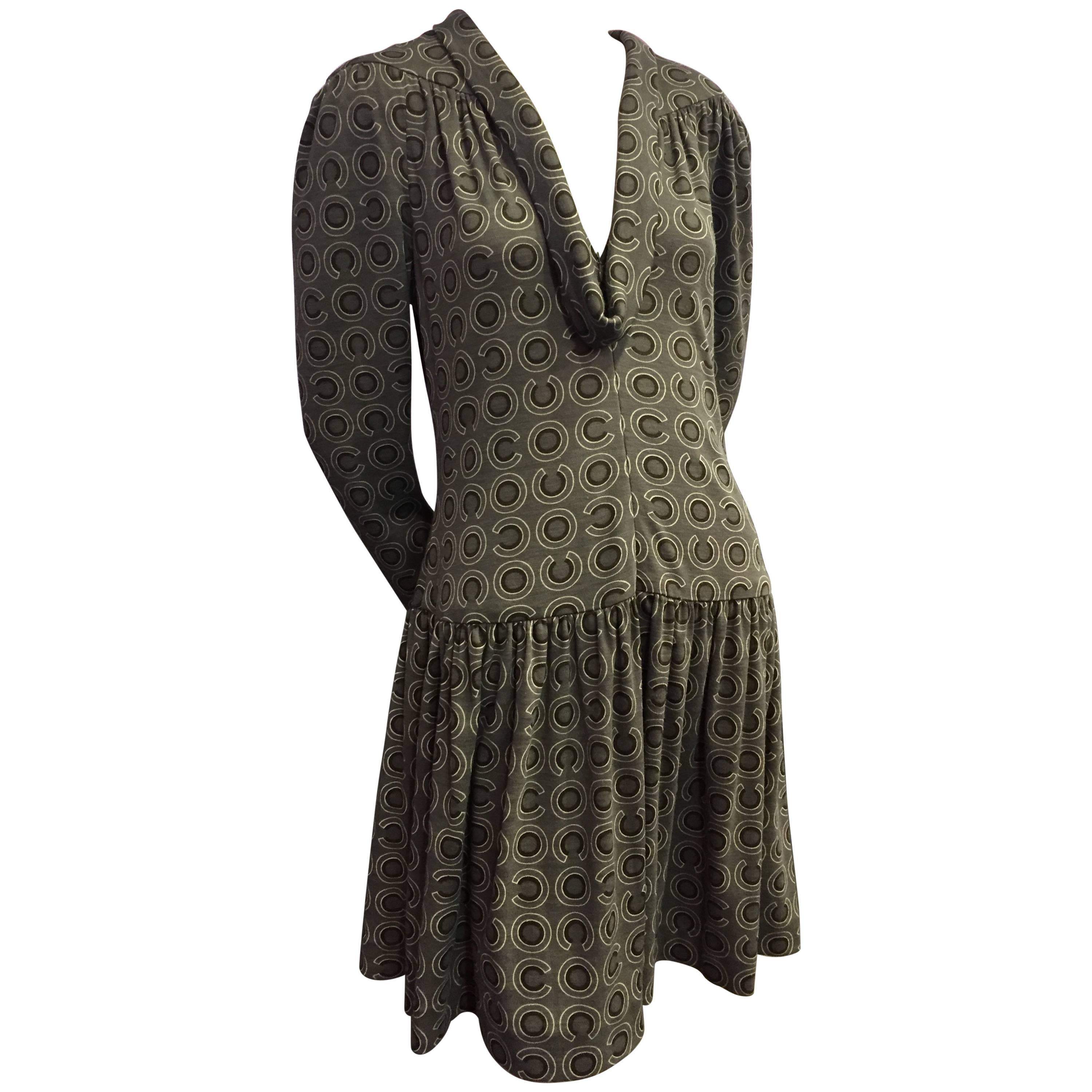 Contrast Edge Pocket Trim Tweed Dress