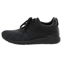 Louis Vuitton Damier Cobalt Neoprene Suede Fastlane Low Top Sneakers Size 42