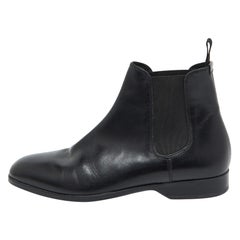 Ralph Lauren Chelsea Stiefeletten in Knöchellänge aus schwarzem Leder Größe 42,5