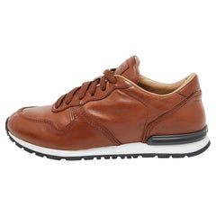 Tod's Brown Leder Lace Up Low Top Sneakers Größe 40