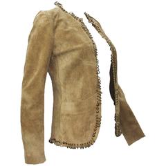 NEW Tom Ford for Yves Saint Laurent 2002 Collection Jacket Brass Ring Studs 36 4 1