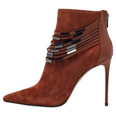 Le Silla Botines de piel y ante marrón talla 37