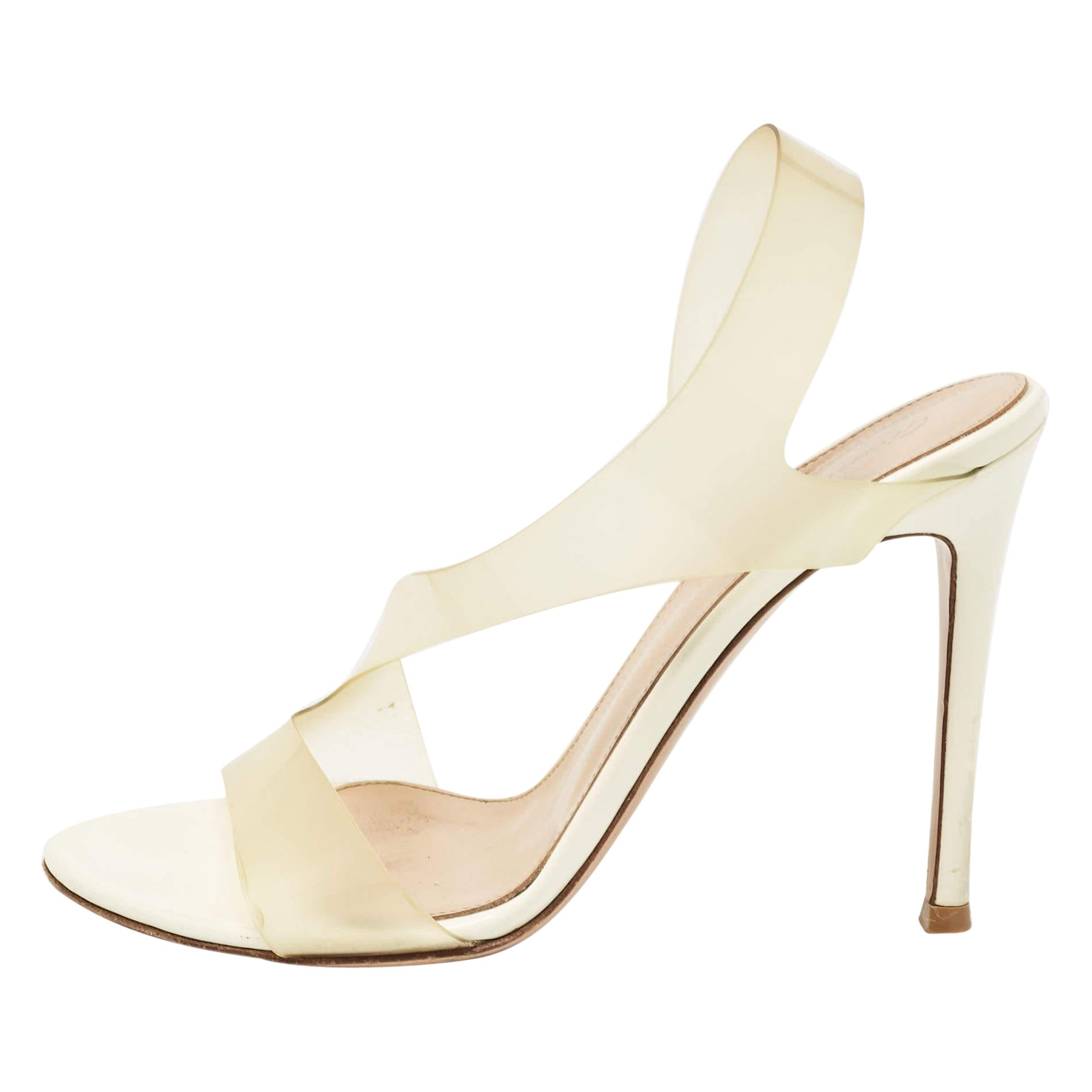 Gianvito Rossi - Sandales Metropolis à lanières en PVC transparent, taille 37