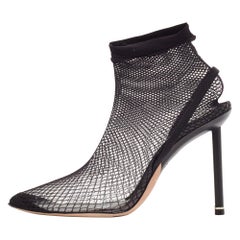 Alexander Wang - Bottines Caden en tricot noir et PVC - Taille 37,5