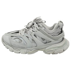Used Balenciaga Grey Mesh Track Low Top Sneakers Size 37