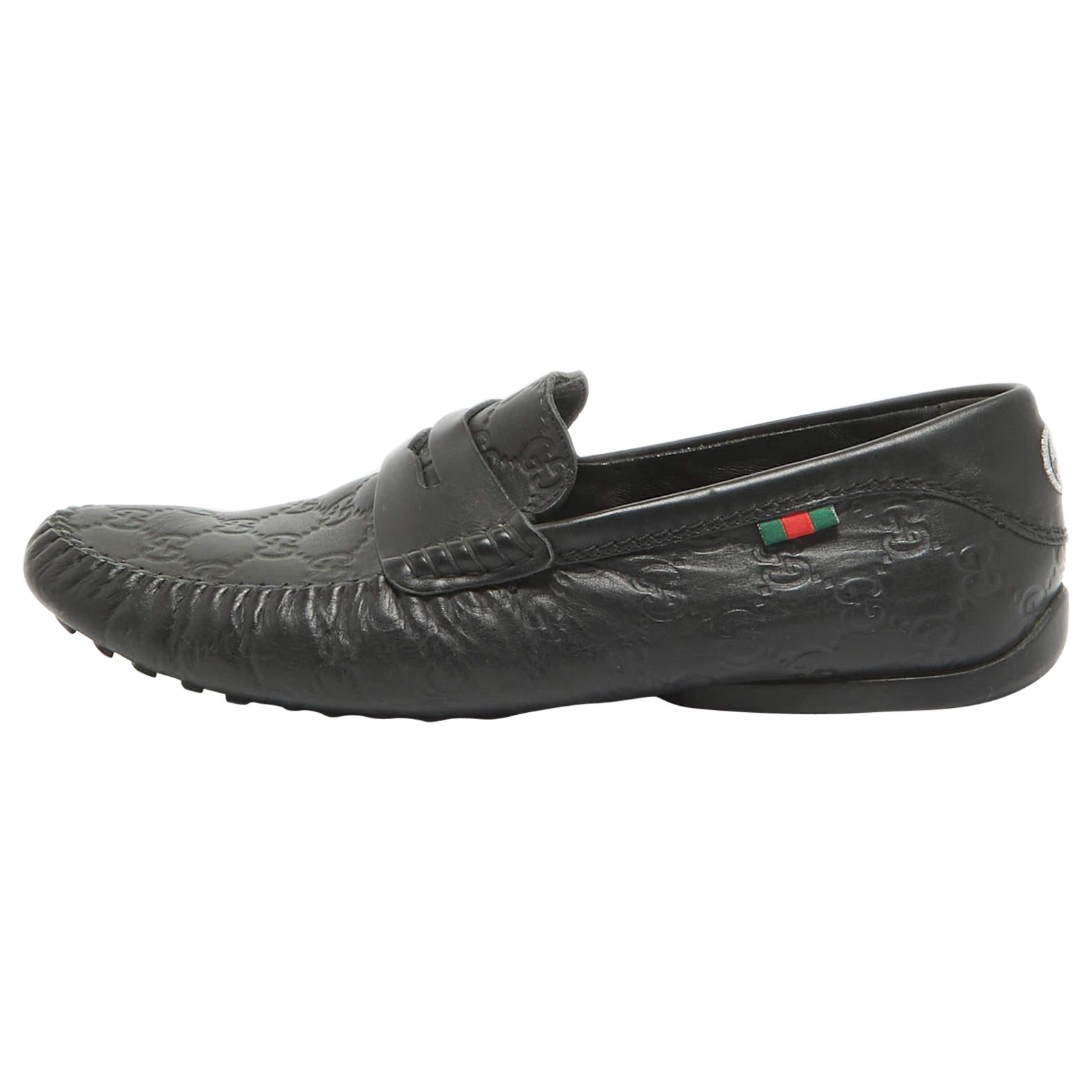 Gucci Mocassini con autista in pelle nera taglia 42.5