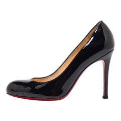 Christian Louboutin Black Patent Leather Simple Pumps Size 35