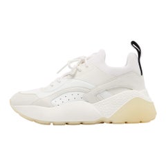 Stella McCartney - Sneakers Eclypse in ecopelle ecologica grigia con allacciatura a stringhe - misura 38