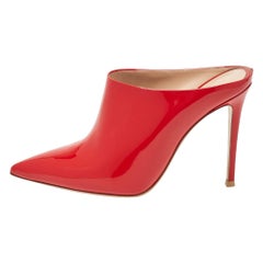 Gianvito Rossi Mules Nova in pelle verniciata rossa taglia 39