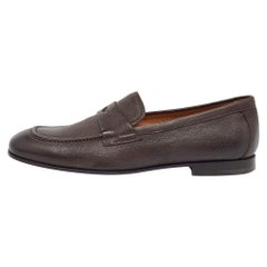 Giorgio Armani Brown Leather Loafers Size 39