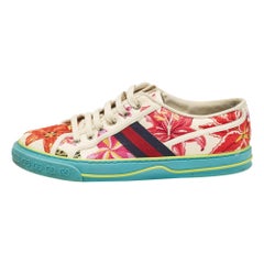 Gucci Multicolor Canvas Tennis 1977 Low Top Sneakers Size 43