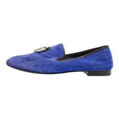 Giuseppe Zanotti Mocassini Kevin in pelle scamosciata blu misura 43
