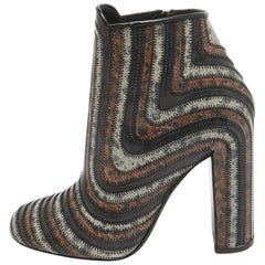 Salvatore Ferragamo Brown Leather Feeling Ankle Length Boots Size 37.5