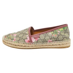Gucci Multicolor Canvas Espadrille Flats Size 38