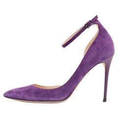 Jimmy Choo Purple Suede Lucy D'orsay Pumps Size 37
