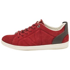 Louis Vuitton - Sneakers in pelle scamosciata borgogna Up & Up Taglia 43