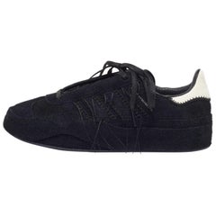 Y-3 x Adidas Black Suede and Leather Low Top Sneakers Size 37