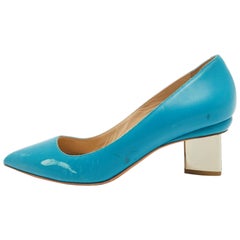 Nicholas Kirkwood Bombas puntiagudas de piel azul Talla 39.5