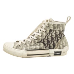 Dior Grey Mesh and PVC B23 High Top Sneakers Size 45