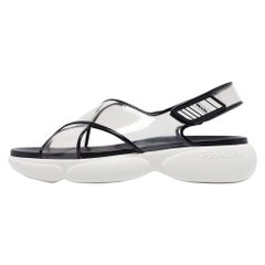 Prada Transparent PVC Cloudbust Slingback Sandals Size 39