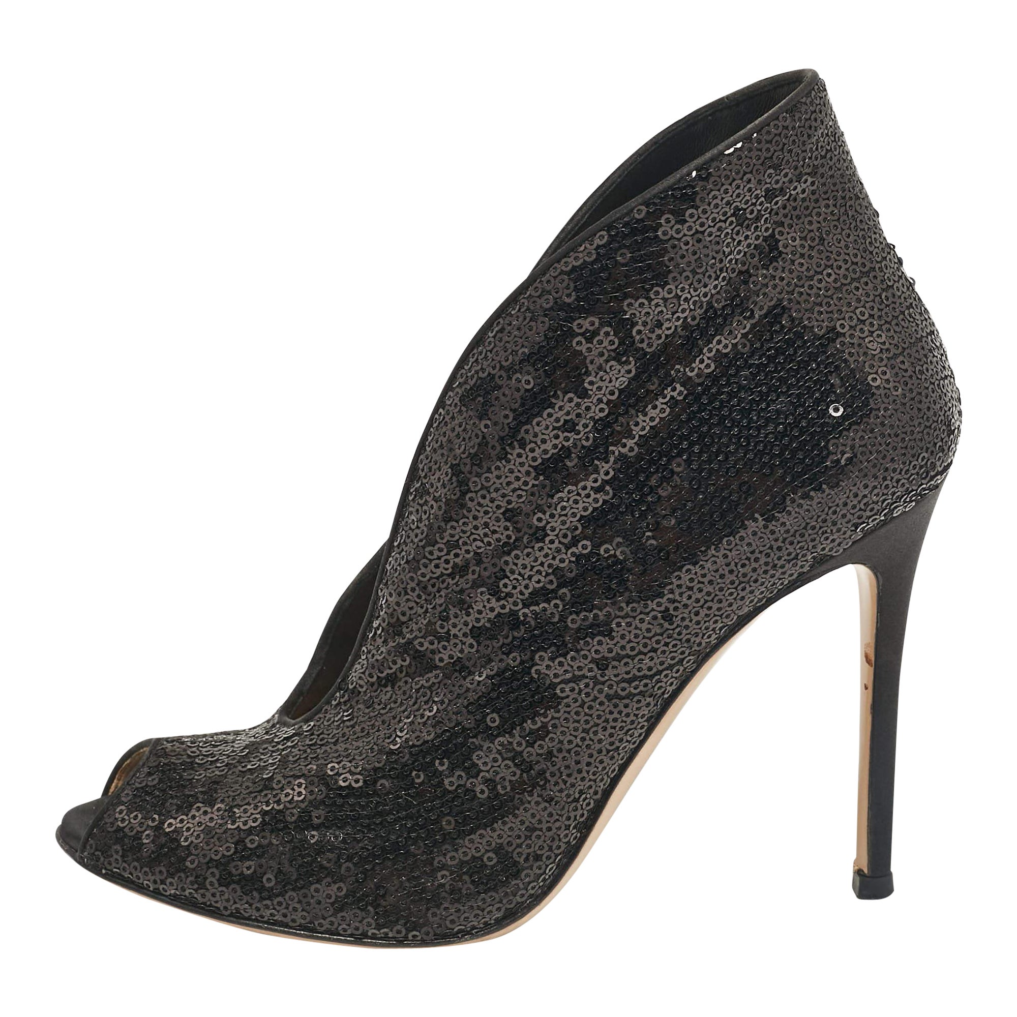 Gianvito Rossi stivali neri con paillettes taglia 37