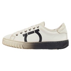 Salvatore Ferragamo Baskets Cube 8 avec logo en cuir blanc taille 36