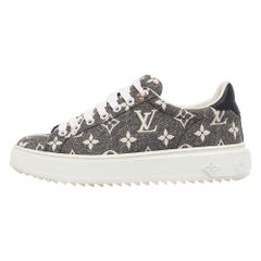 Louis Vuitton Two Tone Monogram Canvas Time Out Sneakers Size 37